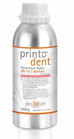 Resin Pro3Dure Printodent GR-14.1 denture 1kg deep-pink